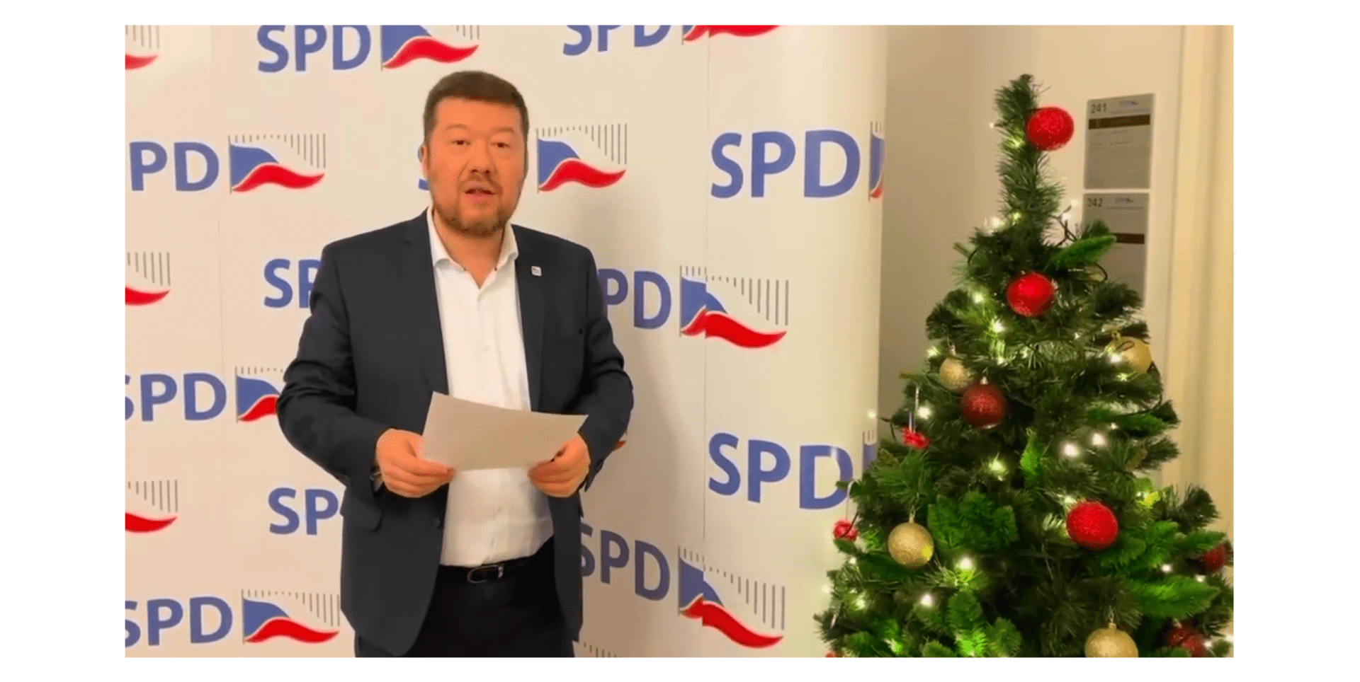 Vánoční přání předsedy SPD Tomia Okamury