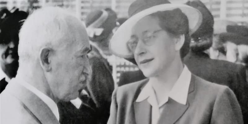 Milada Horáková s prezidentem Edvardem Benešem na snímku z roku 1947