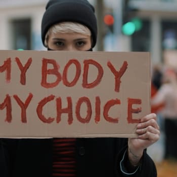 Protesty pro zákazu potratů v Polsku.