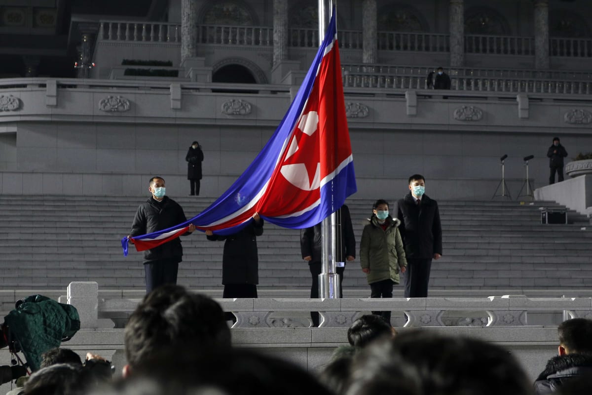 Nový rok vítali i v severokorejském Pchjongjangu.