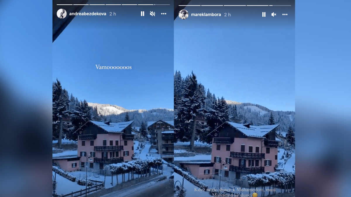 Marek Lambora a Andrea Bezděková si užívají dovolené v Alpách. (zdroj: Instagram Andrey Bezděkové a Marka Lambory)