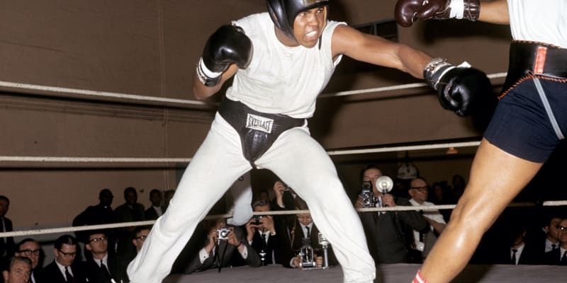 Muhammad Ali během tréninku