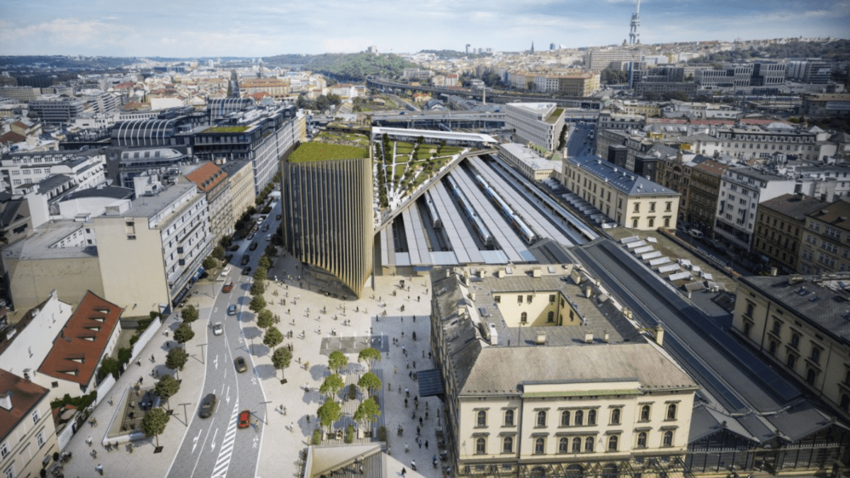 Projekt revitalizace pozemků v okolí Masarykova nádraží vychází z dílny architektonického ateliéru Zaha Hadid Architects.