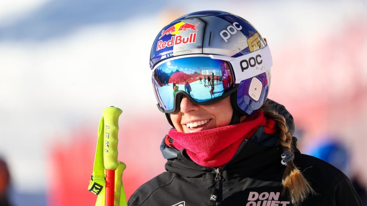 Ester Ledecká si v neděli dojela pro letošní nejlepší umístění v superobřím slalomu.