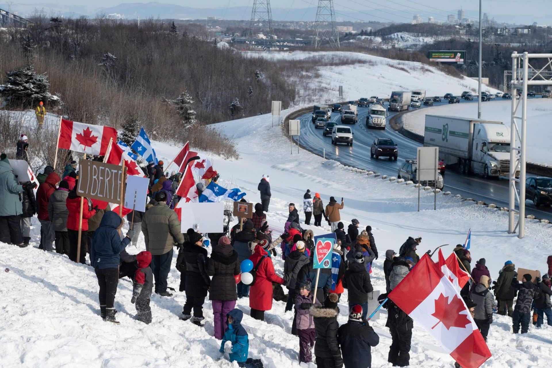 Protestní konvoj projel napříč celou Kanadu.