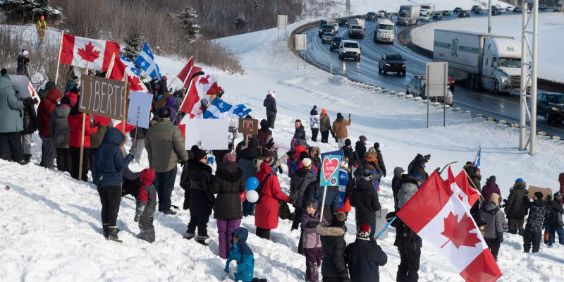 Protestní konvoj projel napříč celou Kanadu.