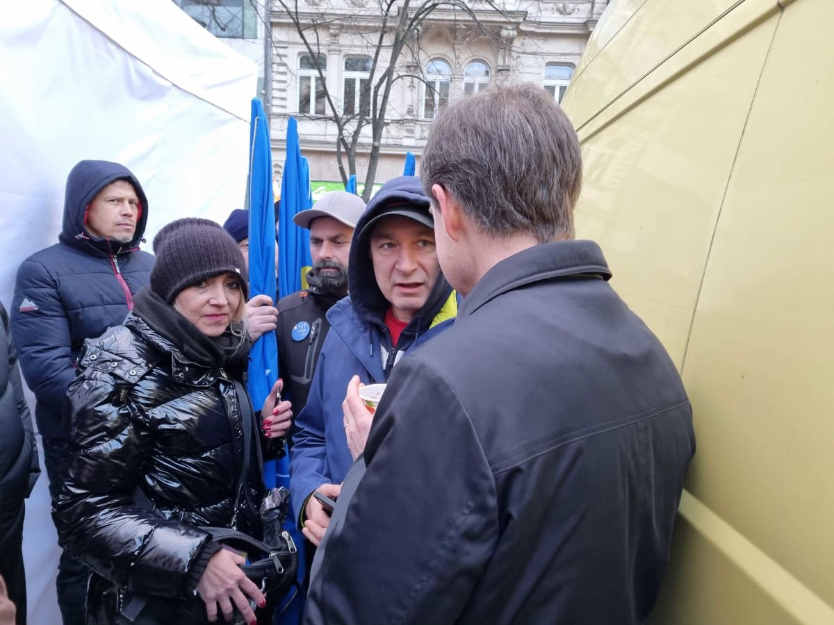 Daniel Landa a Ondřej Dostál se zúčastnili nedělní demonstrace proti povinnému očkování.