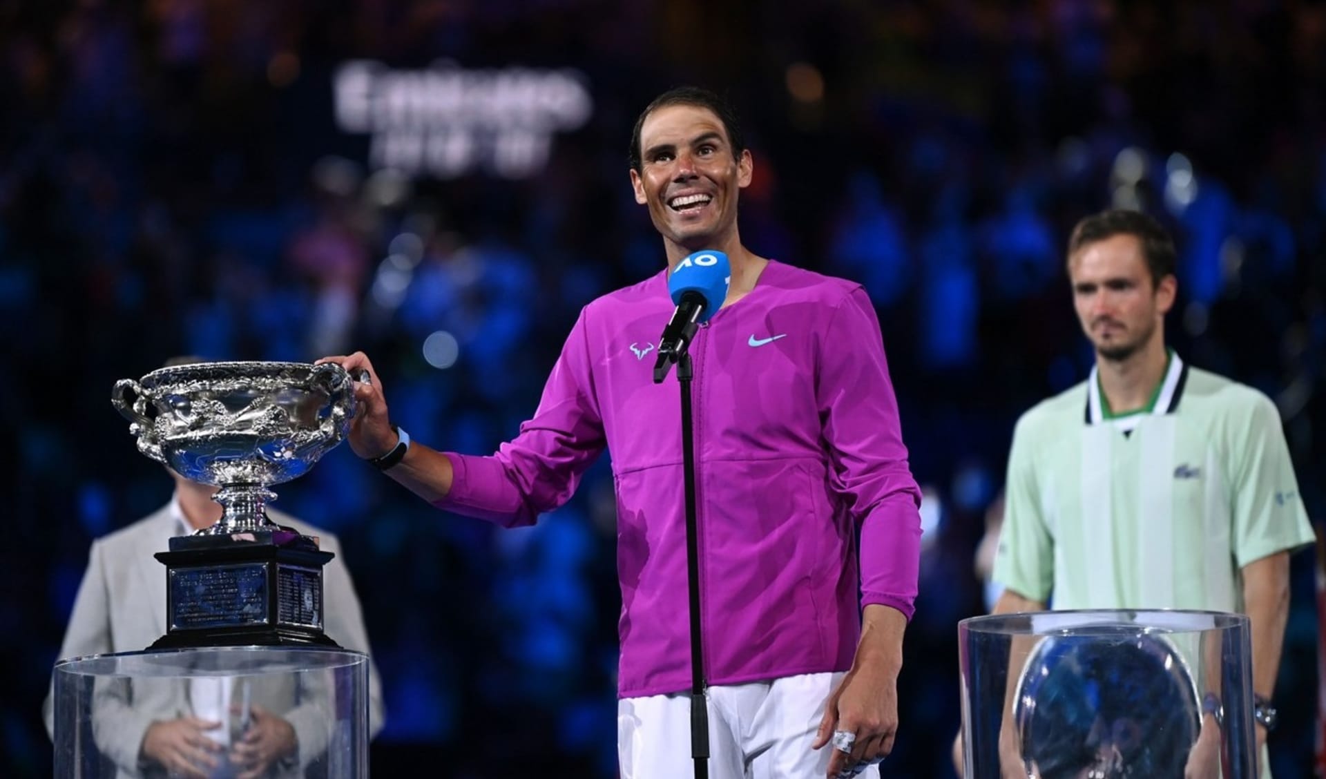 Poslední Australian Open, na kterém nemohl hrát Novak Djokovič, vyhrál Rafael Nadal.