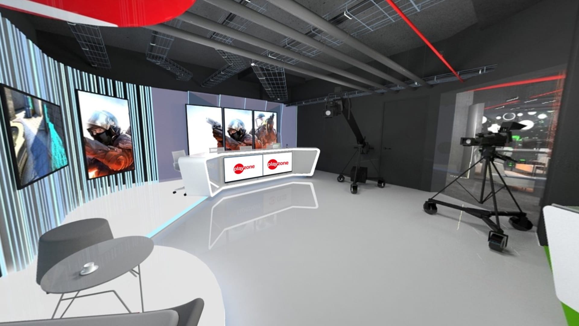 Vodafone PLAyzone Arena se mimo jiné dočká také natáčecího studia pro živé přenosy a pořady PLAYzone.