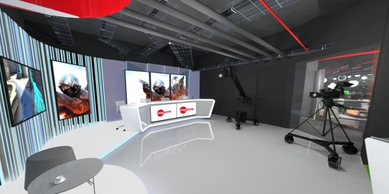 Vodafone PLAyzone Arena se mimo jiné dočká také natáčecího studia pro živé přenosy a pořady PLAYzone.