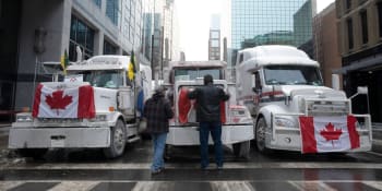 Na kamioňáky v Kanadě se vybraly miliony, účet je ale zmrazený. Ottawě hrozí zásah vojáků