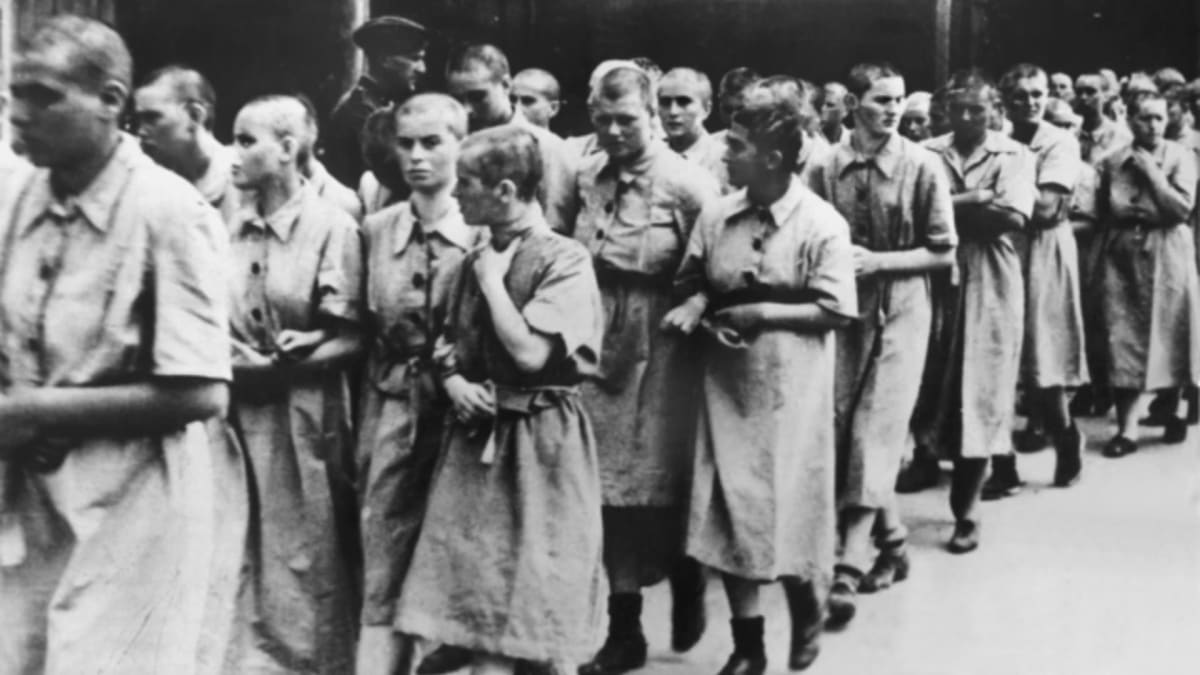 Snímek z koncentračního a vyhlazovacího tábora Osvětim-Birkenau