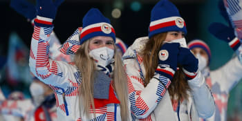 Zahájení pekingské olympiády OBRAZEM: Češi překvapili knírkem na počest Samkové