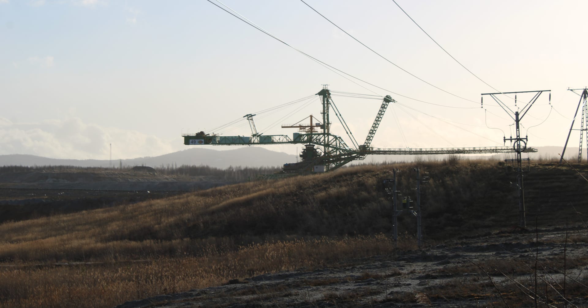 Hnědouhelný důl Turów v Polsku, rypadlo