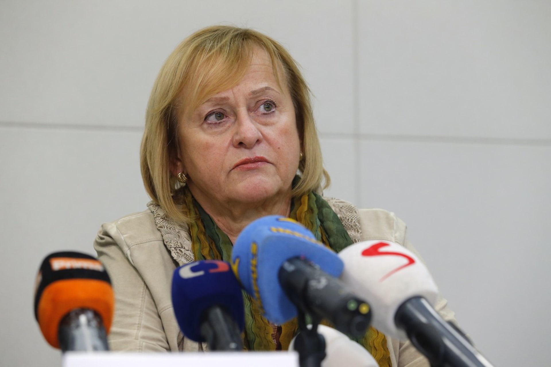 Hana Roháčová během tiskové konference k aktuální situaci v souvislosti s koronavirem