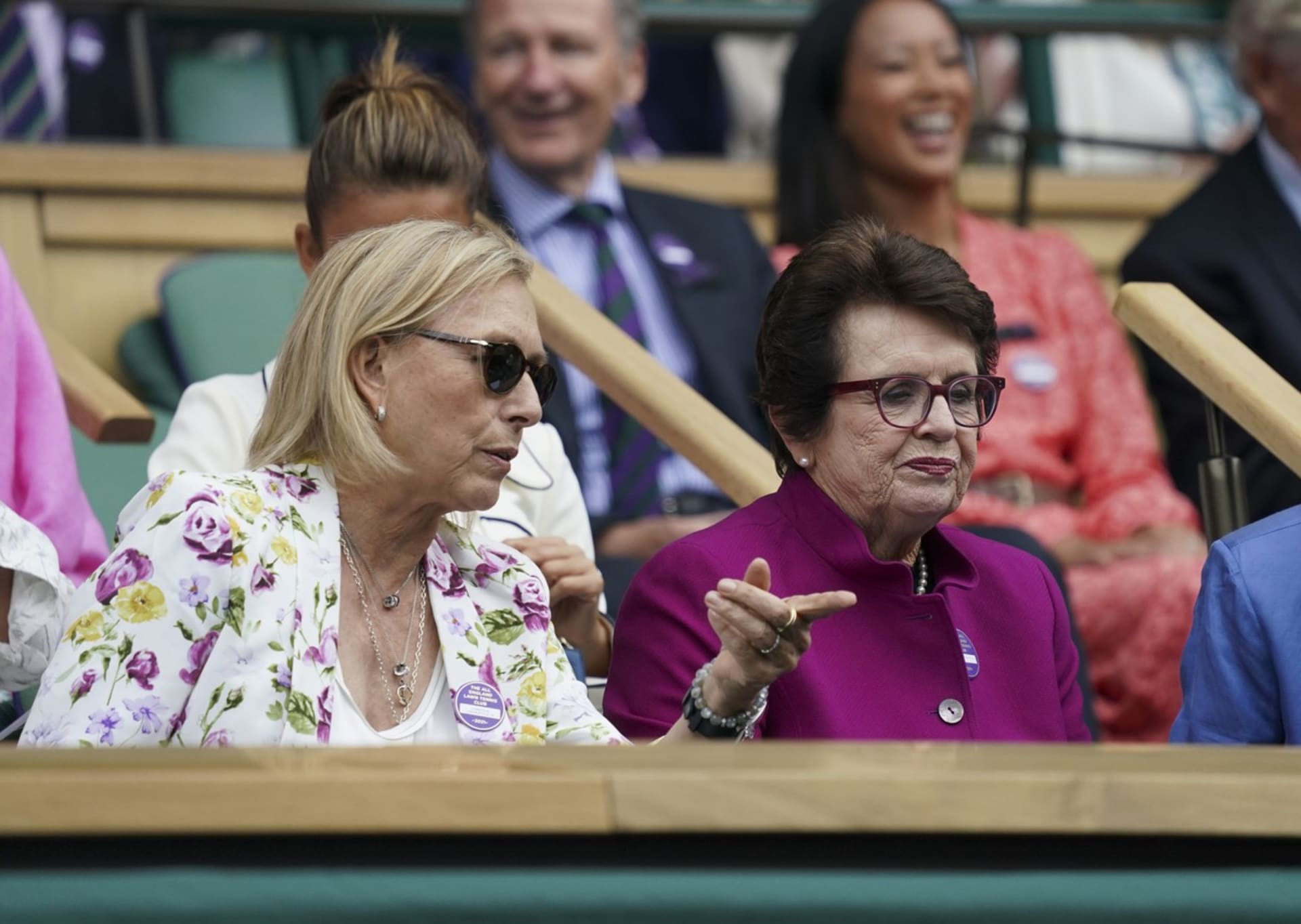 Setkala se tu i s další bývalou tenisovou šampionkou Billie Jean King.