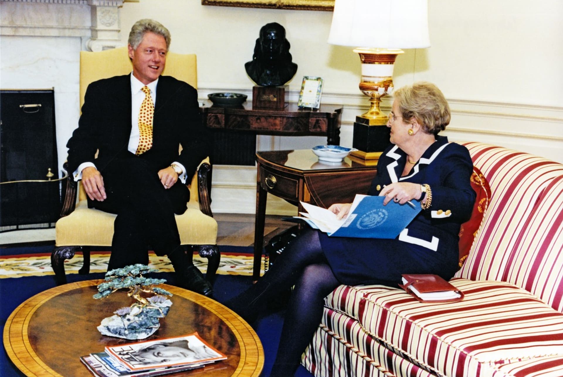 Madeleine Albrightová a Bill Clinton