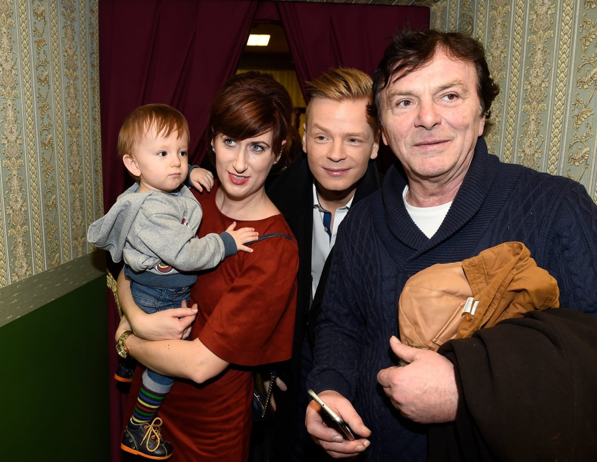 Pavel Trávníček v roce 2018 se čtvrtou manželkou Monikou, druhým synem Pavlem a nejmladším synem Maxmiliánem