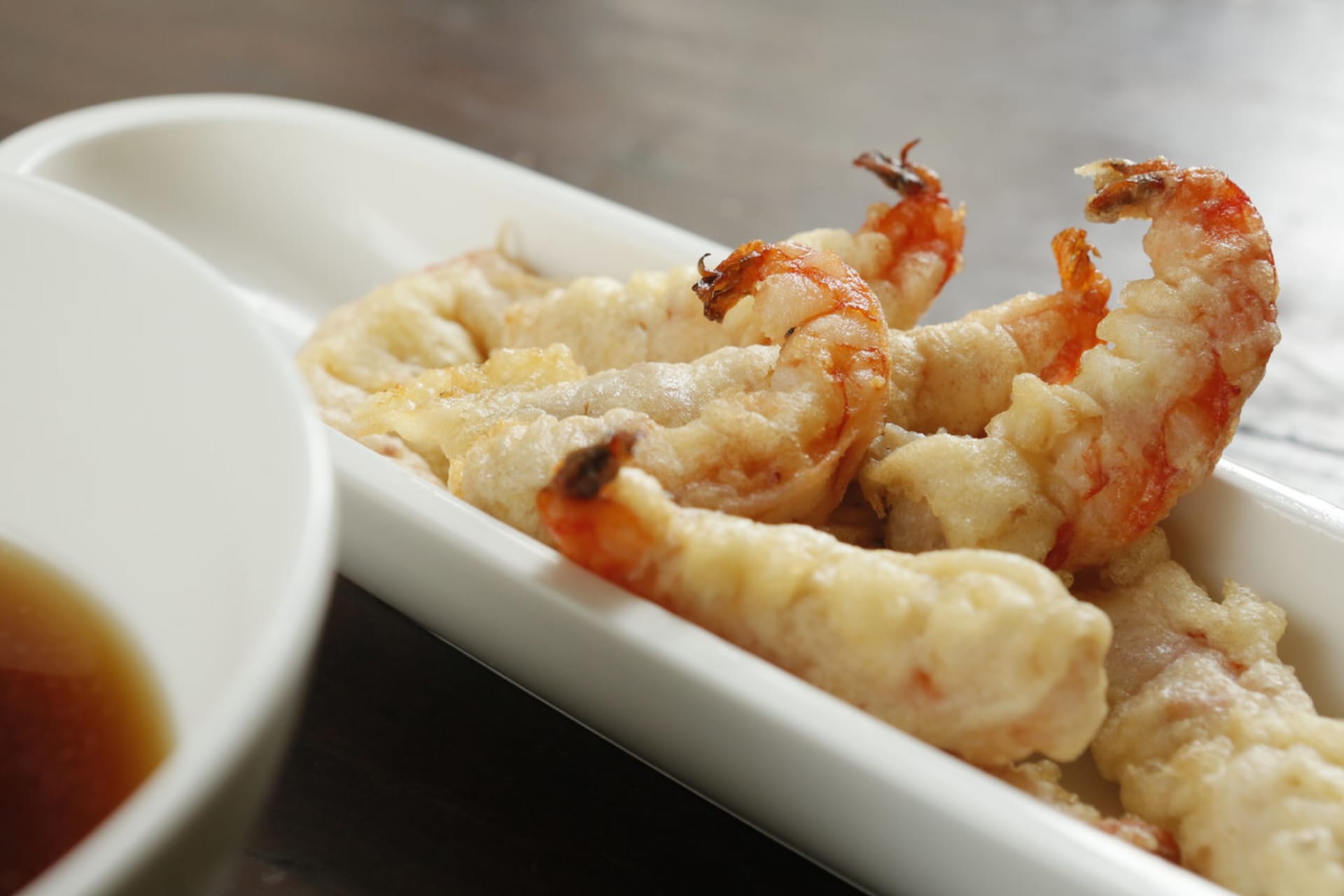 Krevetová tempura.