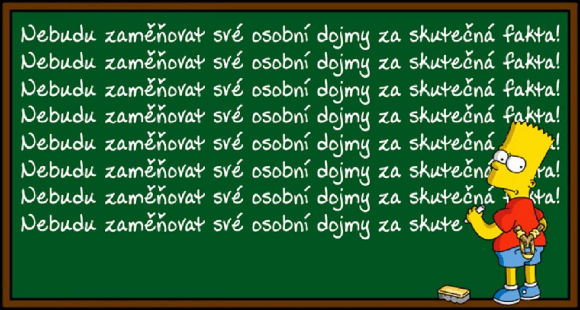 I Bart si občas plete pojmy s dojmy :)