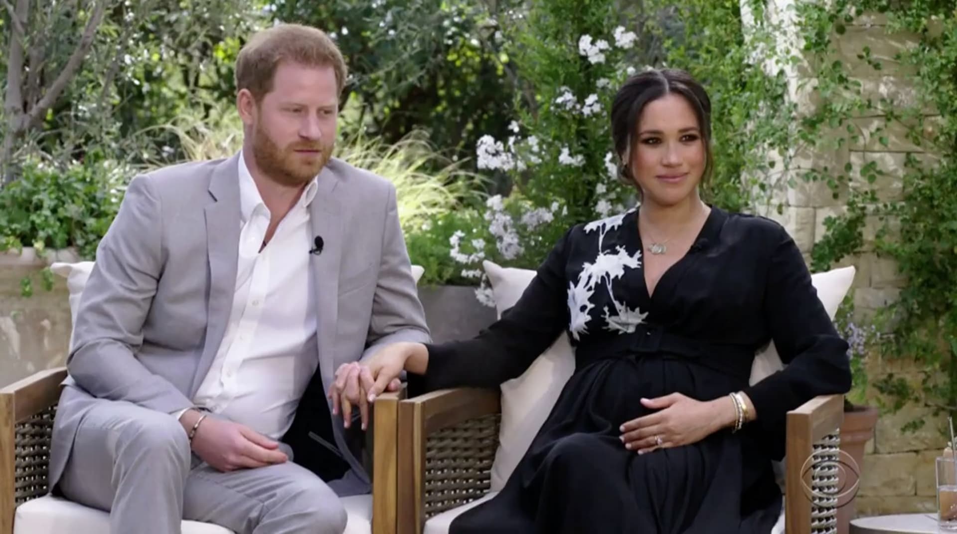 Harry a Meghan při kontroverzním rozhovoru s Oprah, v němž odhalili mnohé ze zákulisí královské rodiny.