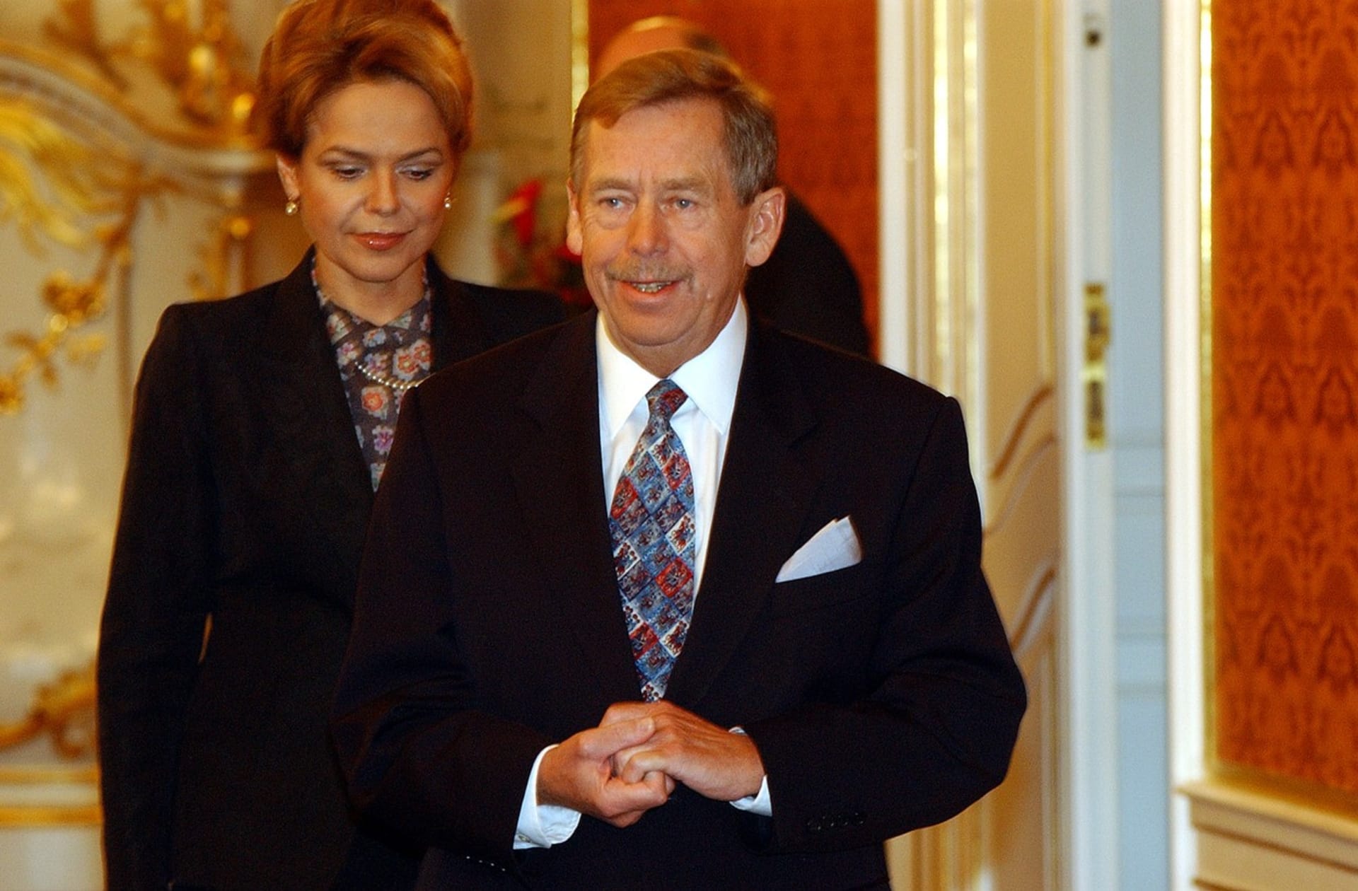 Dagmar Havlová s manželem prezidentem Václavem Havlem