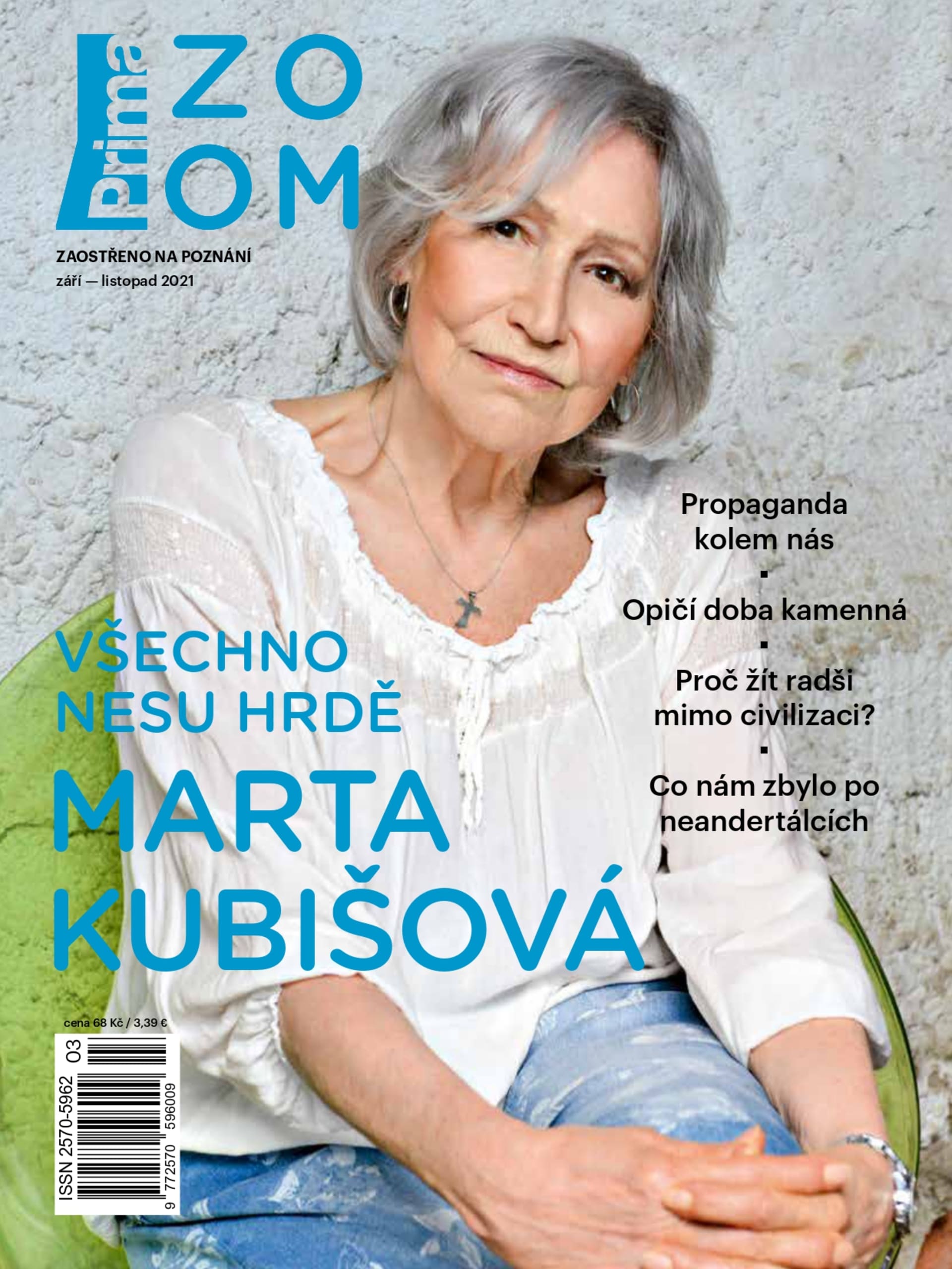 Titulní stránka magazínu Prima ZOOM (září - listopad 2021). 