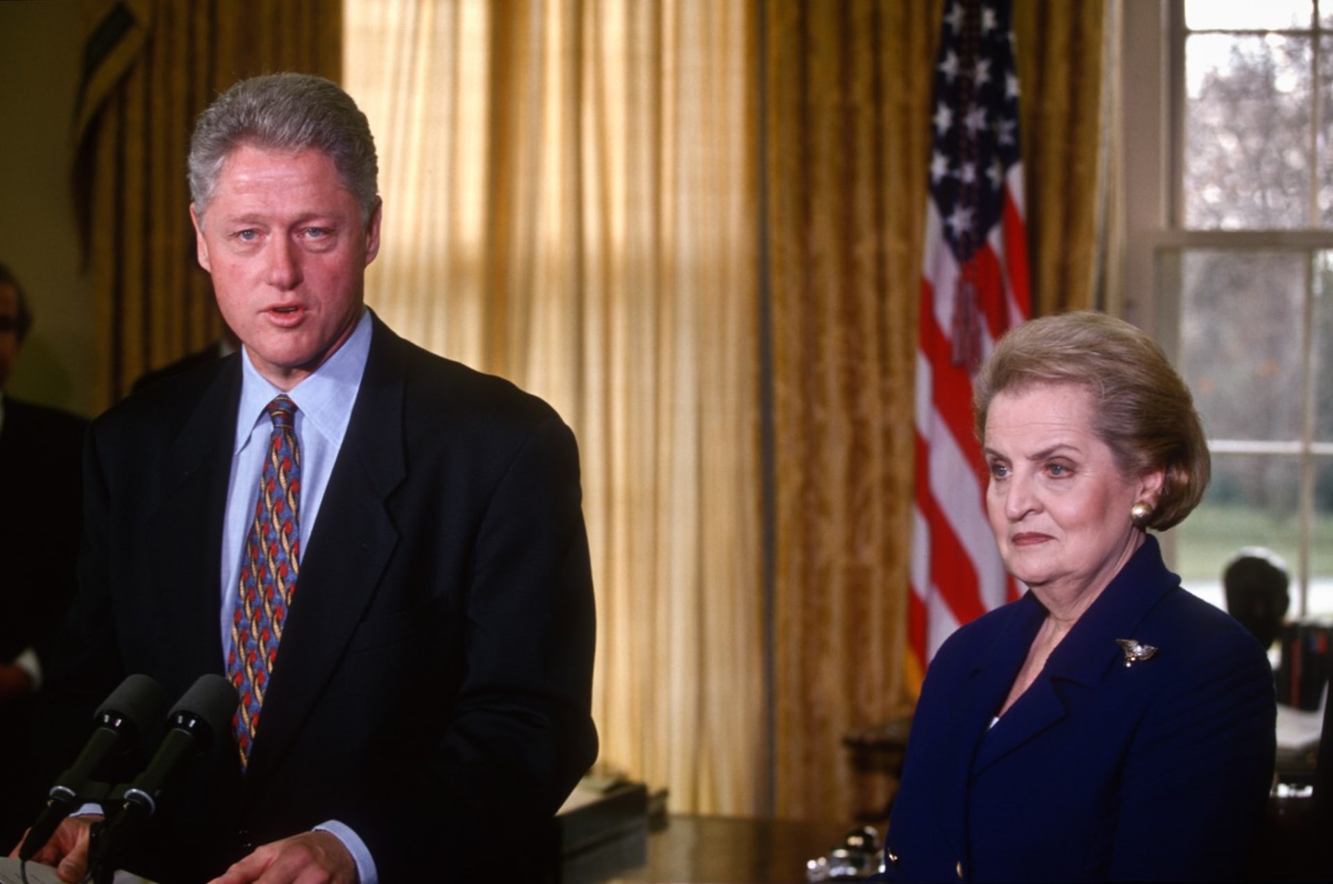 Madeleine Albrightová a Bill Clinton