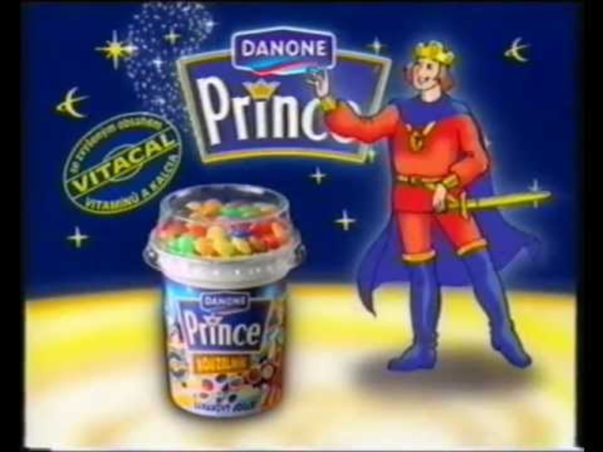 Jogurt Danone Prince měl speciální čokoládové kuličky, které jogurtu příjemně roztály