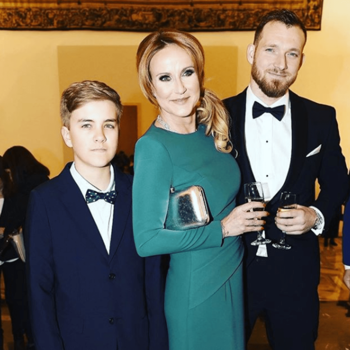 Vendula Pizingerová s manželem a synem Jakubem