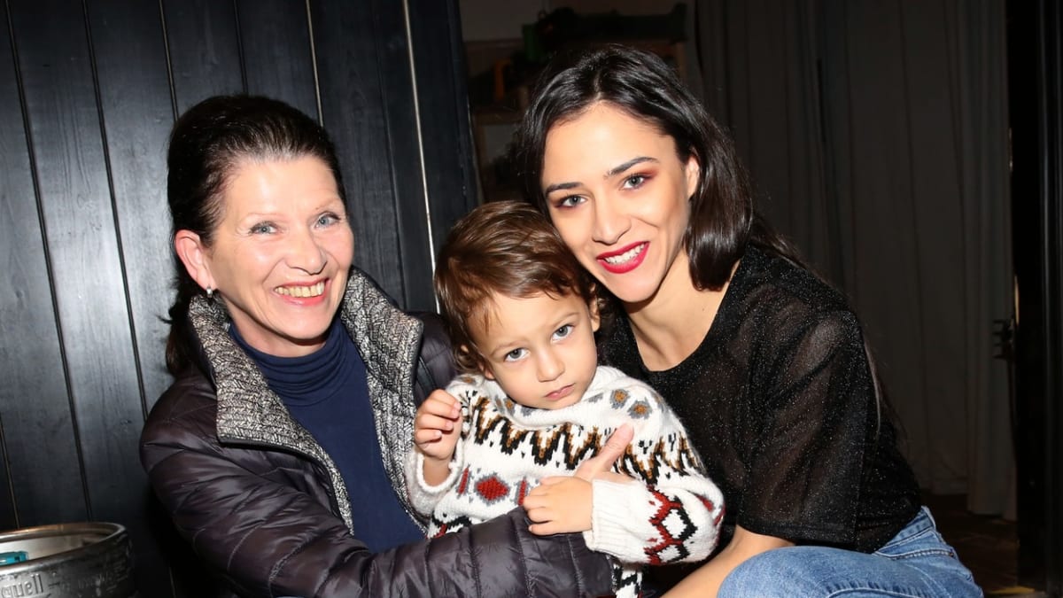 Eva Burešová s maminkou a synem