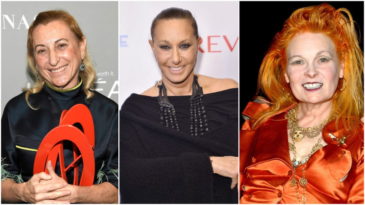 zleva: Miuccia Prada, Donna Karan, Vivienne Westwood