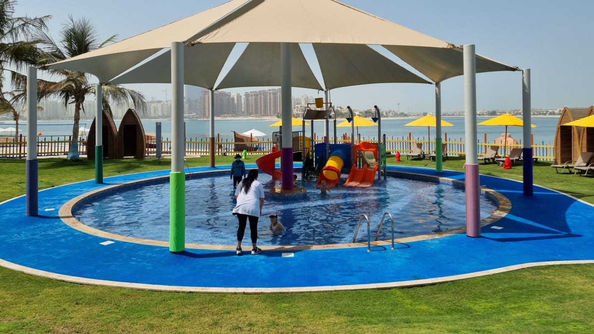 V Dubaji jsou na děti připravení. V hotelech jsou pro ně různé atrakce. Tahle je v Rixos The Palm hotelu.