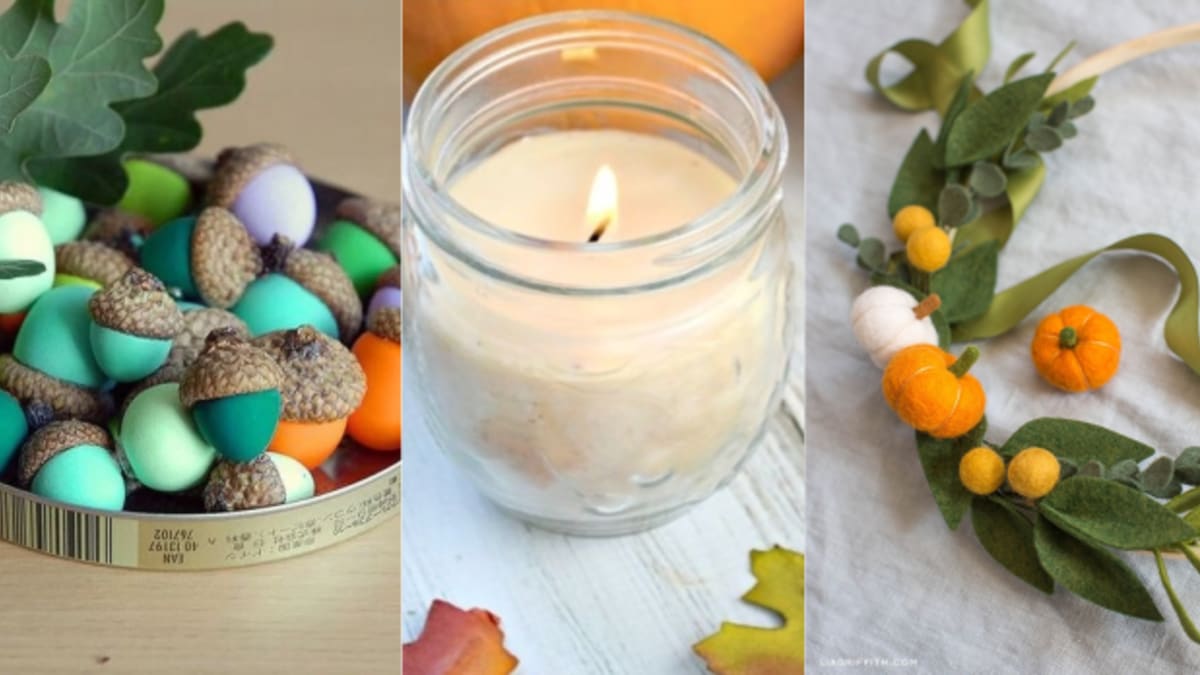 Vyrobte si barevné žaludy, voňavé svíčky nebo originální věnec
