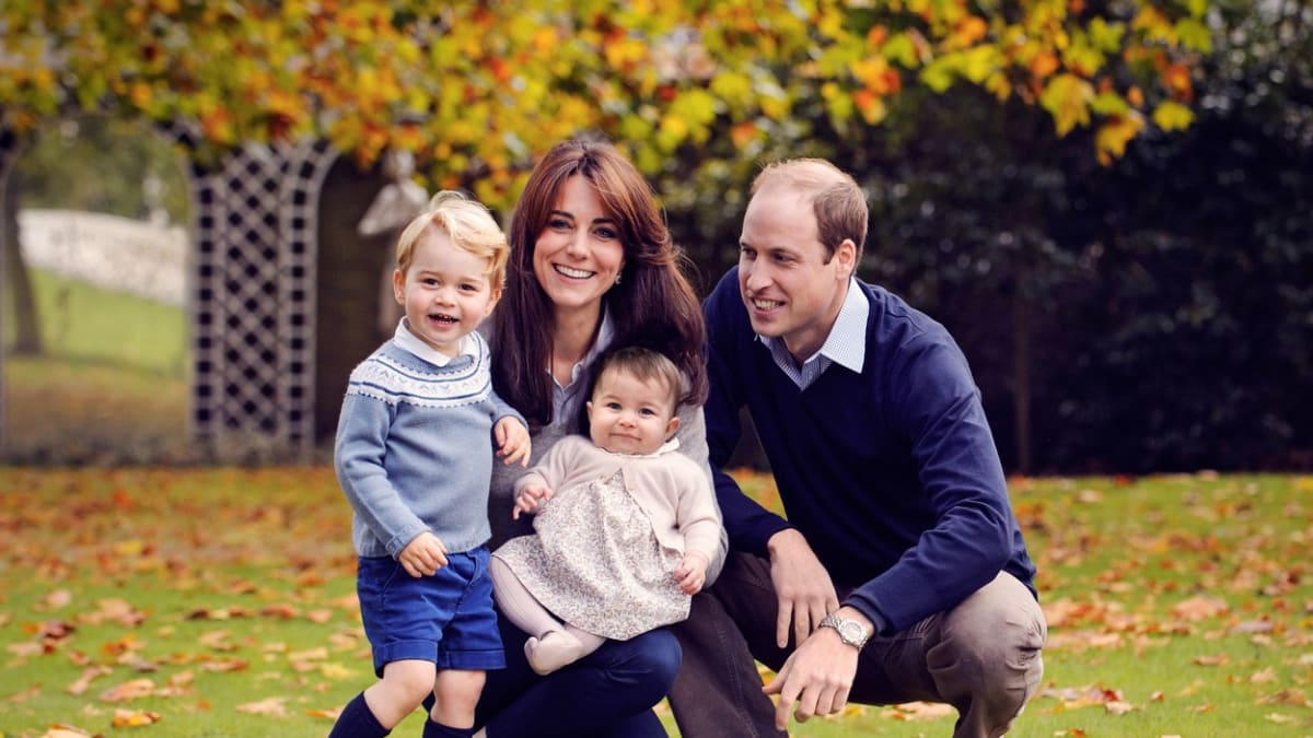Kate Middleton s princem Georgem, Louisem a manželem Williamem