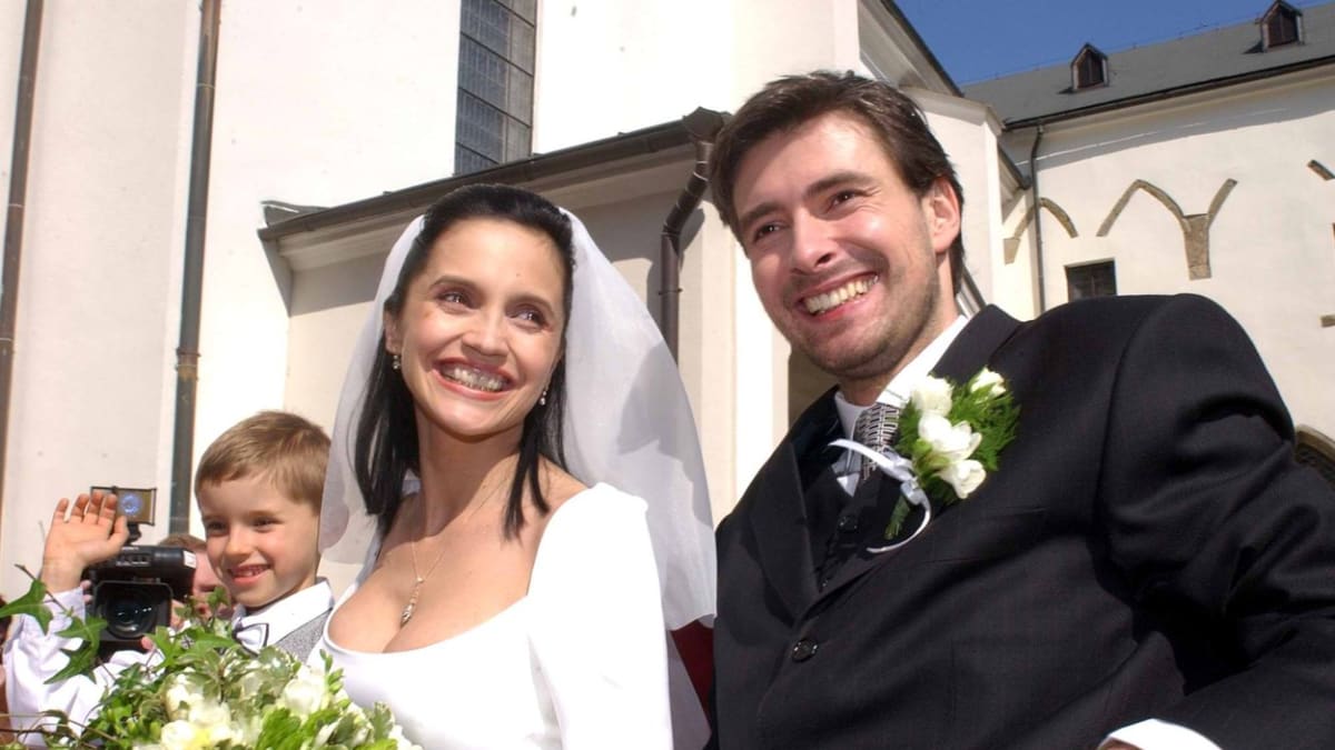 Lucie Bílá a Stanislav Penk v den svatby