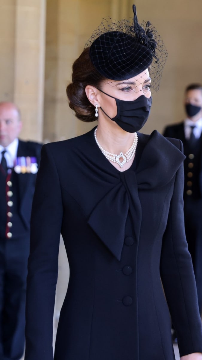 Vévodkyně Kate na pohřbu prince Philipa vypadala skvěle.