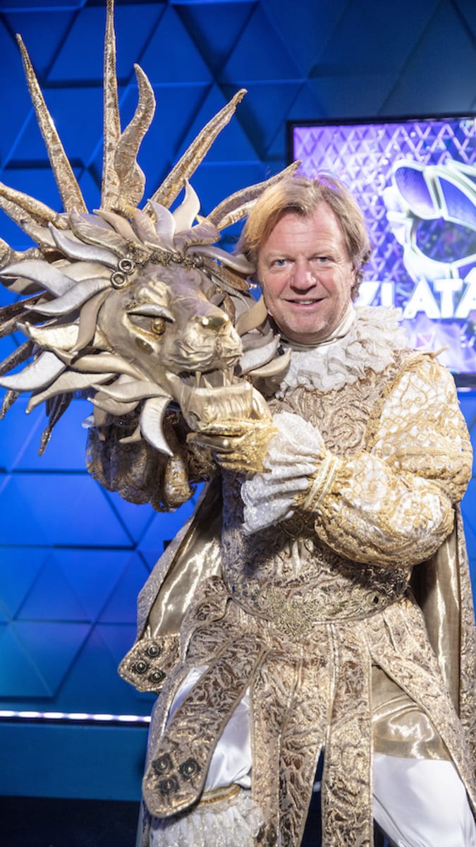 Maroš Kramár jako Lev v soutěžním pořadu Zlatá maska