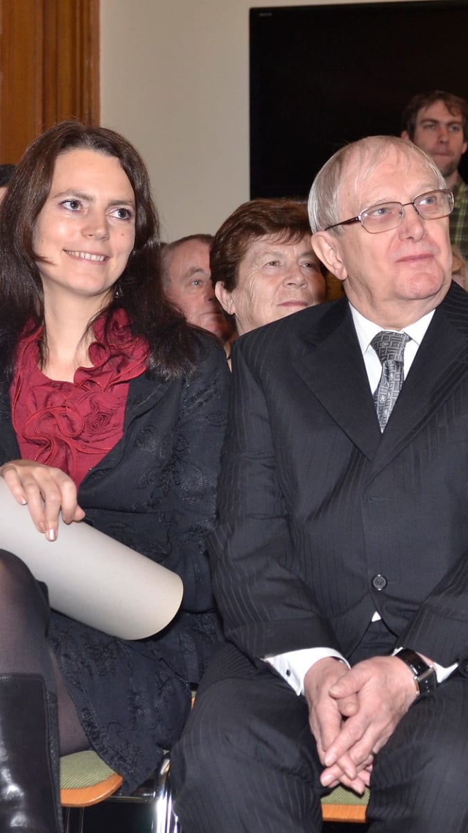 Jiří Suchý s druhou manželkou
