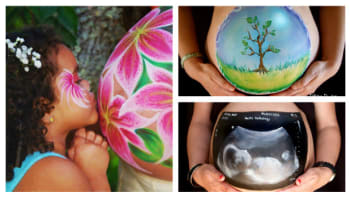 FOTOGALERIE: Malování na těhotenská břicha je čím dál populárnější