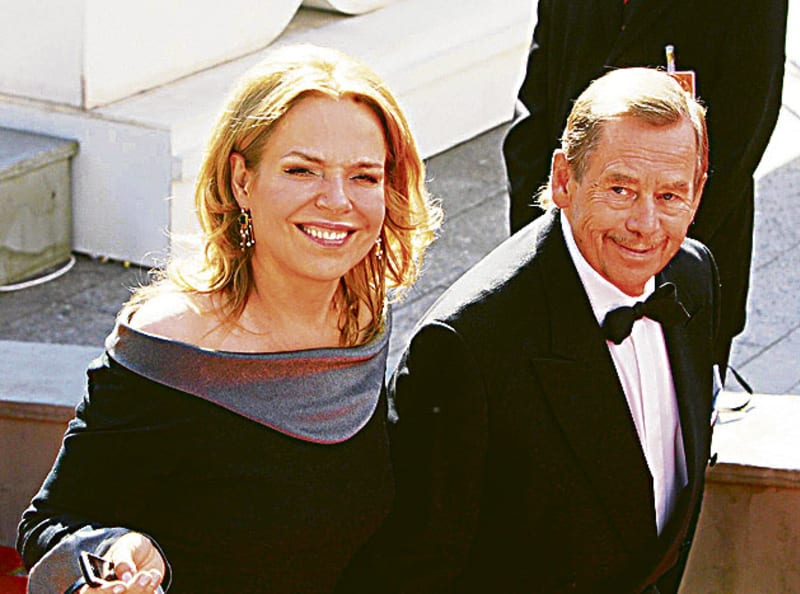 Václav Havel a jeho druhá žena Dagmar Veškrnová Havlová.
