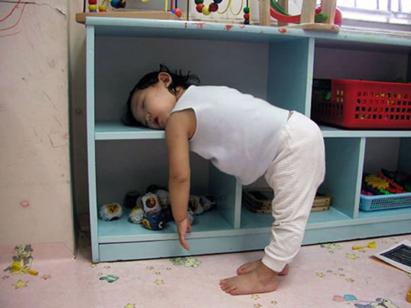 Děti nemají problém usnout kdekoliv a kdykoliv