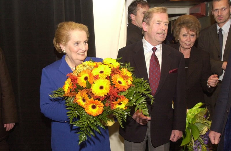 Madeleine Albrightová a Václav Havel