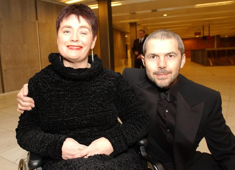 Marek Eben s manželkou Markétou Fišerovou, která skončila na vozíku.