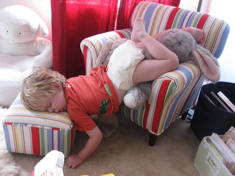Děti nemají problém usnout kdekoliv a kdykoliv