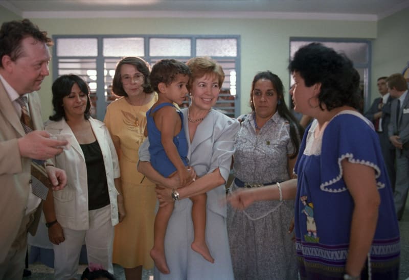 Na návštěvě Kuby v roce 1989.