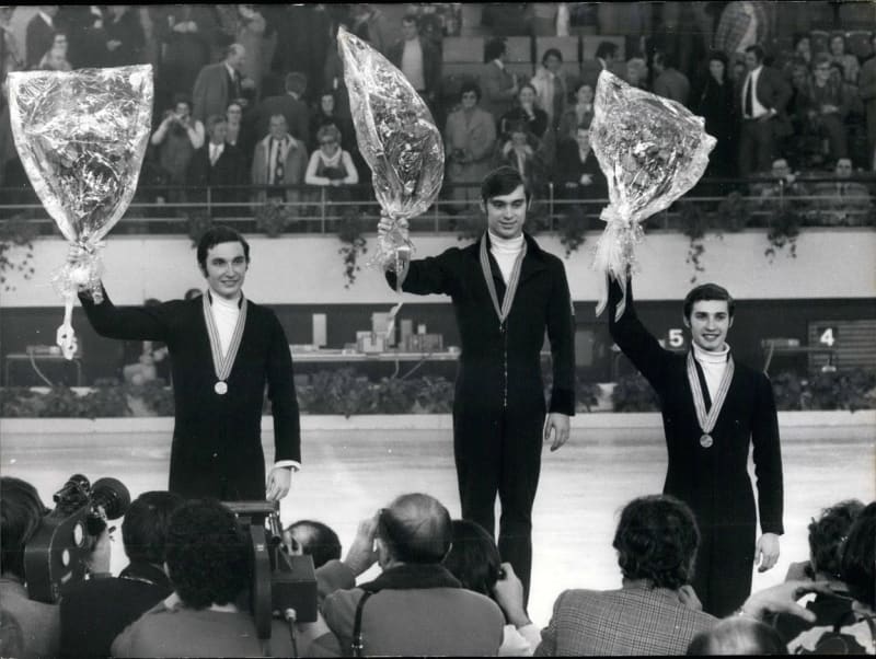 Ondrej Nepela jako vítěz mistrovství světa v roce 1972