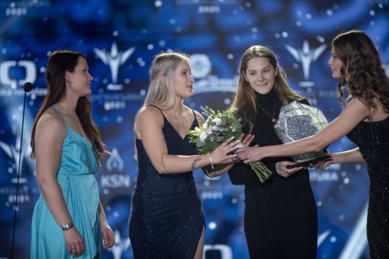 České hokejistky získaly třetí místo v kategorii Kolektiv roku v anketě Sportovec roku 2021