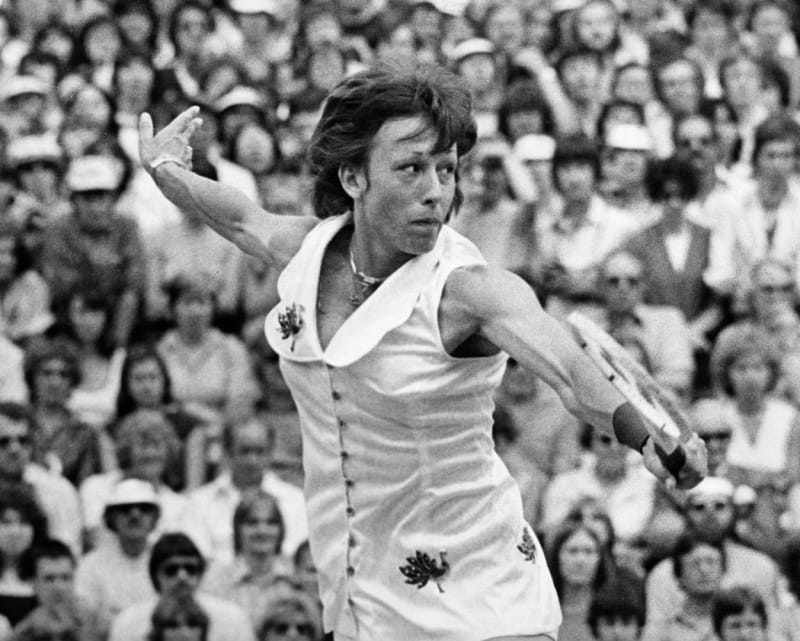 Na Wimbledonu v roce 1976