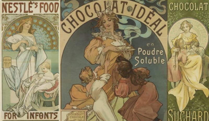 Reklamní plakáty - kojenecká výživa a čokolády